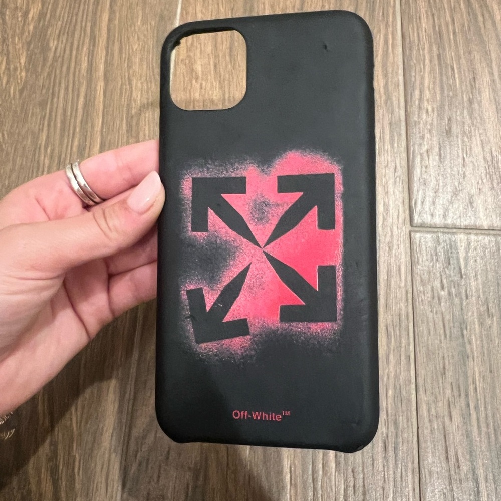 Off-White Black and Pink Phone Case